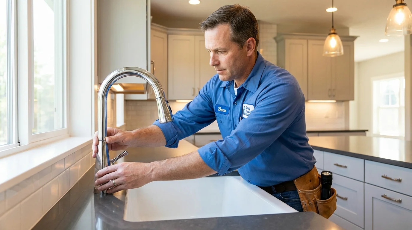 Kitchen faucet installation by Johns Plumbing LLC in Blue Ridge